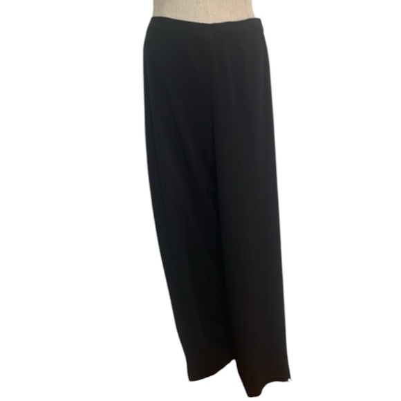 Ming Wang pants black acrylic knit stretch wrinkle resistant slimming women’s S